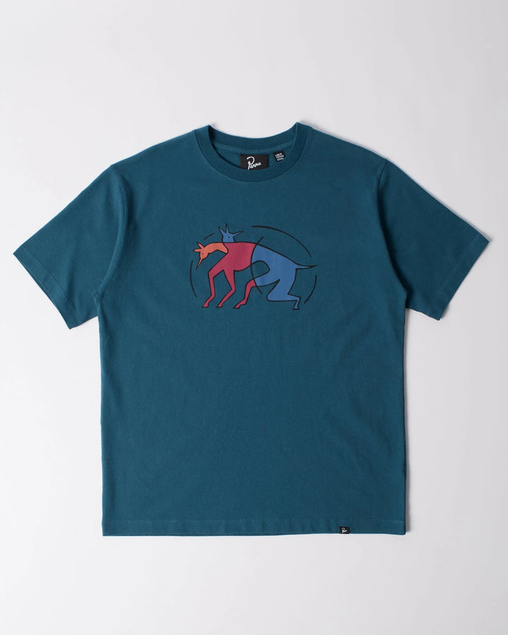 By Parra The Zoomies T-Shirt - Mallard Green