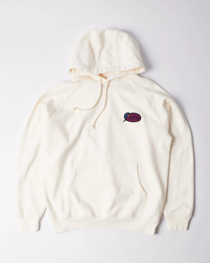 By Parra Circled Script Logo Hooded Sweatshirt - Off White