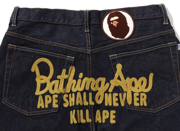 BAPE CHAMPION DENIM PANTS M INDIGO