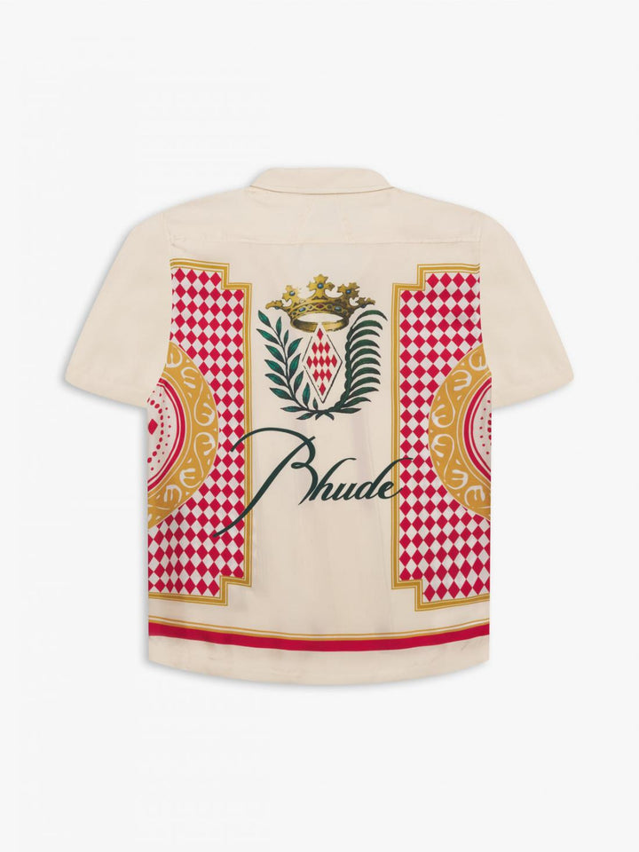 Rhude Silk Casino SS Button Up - Creme/Multi