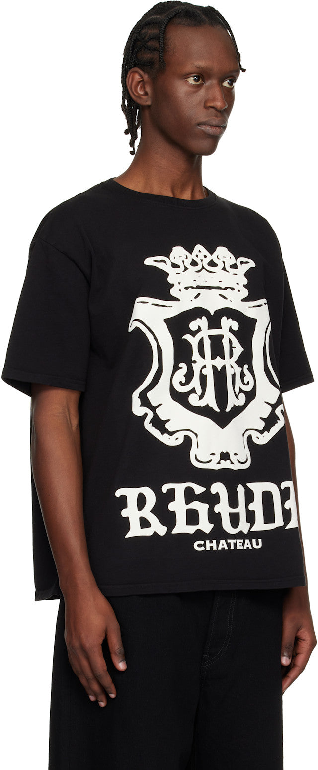 Oversized Chateau Crest Tee - Black/ White 1014