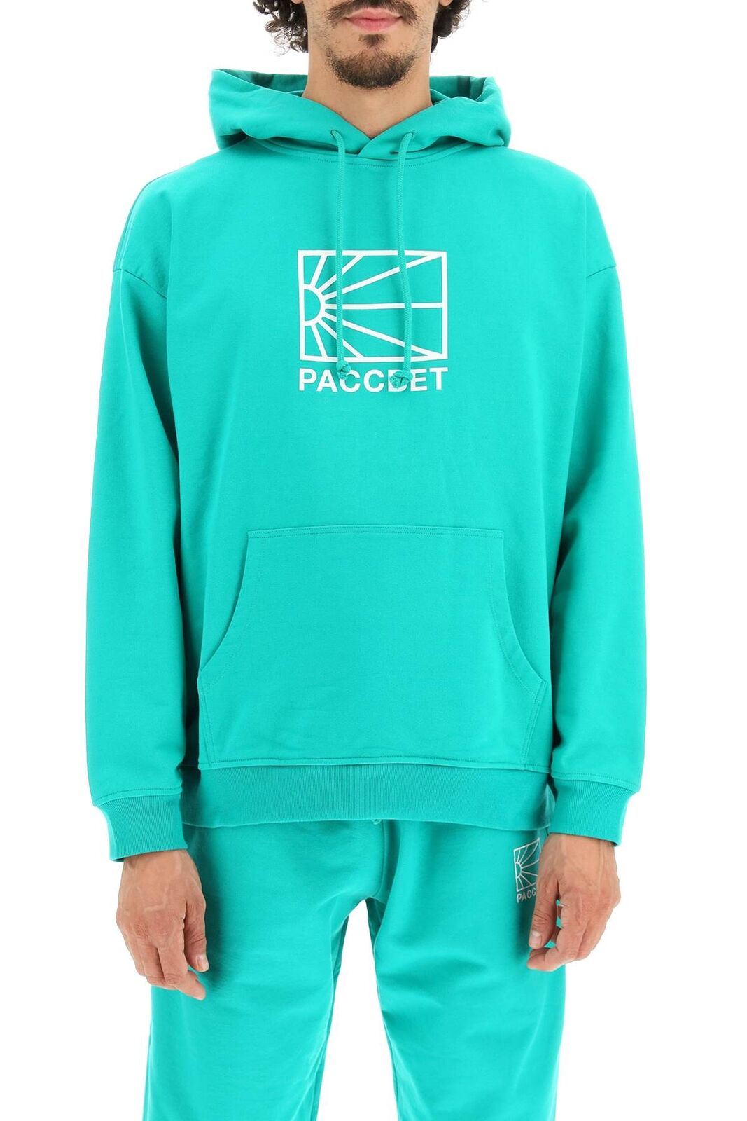 Rassvet Men Knit Big Logo Hoodie - Green