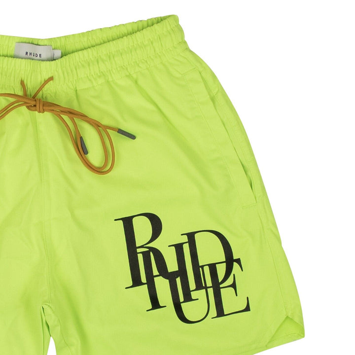 Rhude Logo Swim Trunks - Yellow