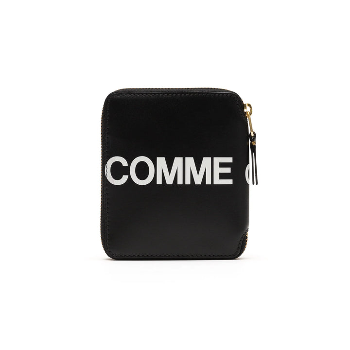 Comme Des Garcons Wallet Huge Logo Full Zip Around Wallet - Black - SA2100HL