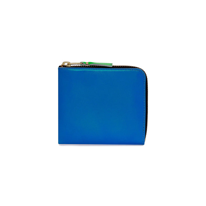 Comme Des Garcons Wallet Super Fluo Zip Around Wallet - Blue/Orange - SA3100SF