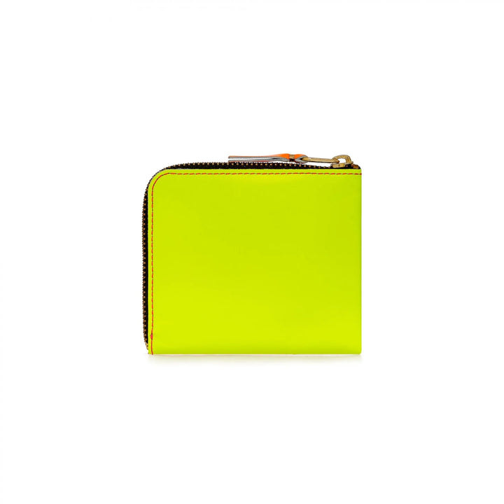Comme Des Garcons Wallet Super Fluo Zip Around Wallet - Pink/Yellow - SA3100SF