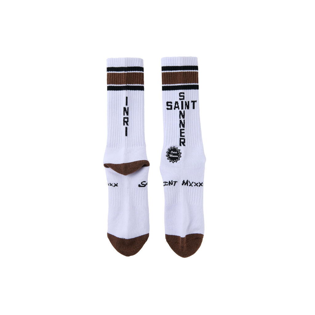 Saint Micheal Saint Sinner Socks - Brown