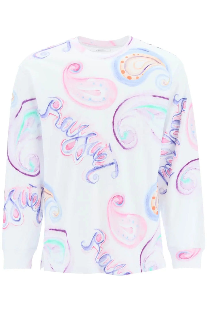 Rassvet Men LS Paisley T-Shirt Knit - White