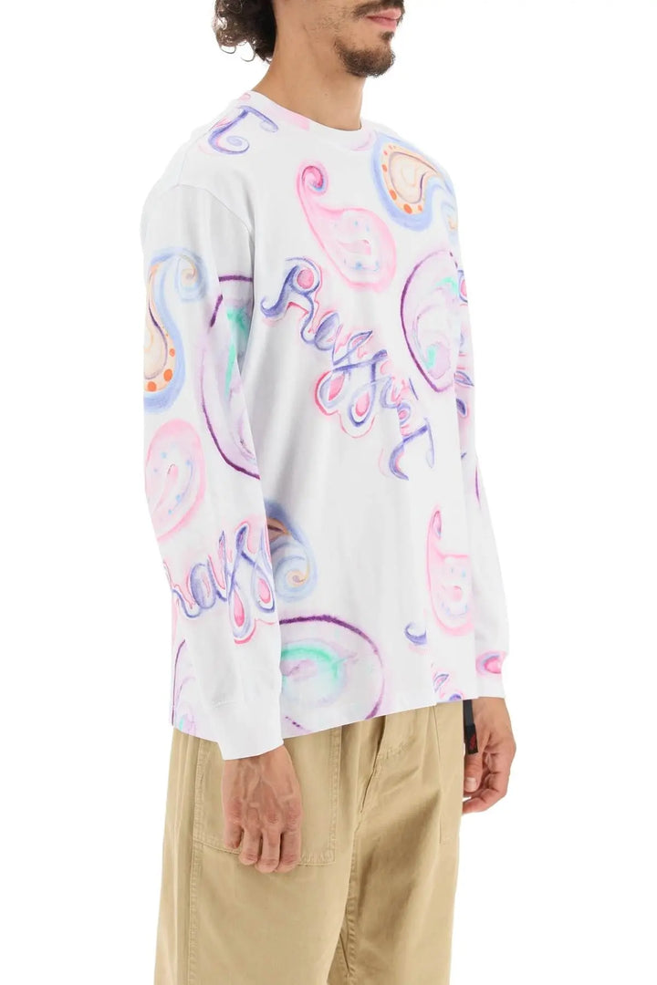 Rassvet Men LS Paisley T-Shirt Knit - White