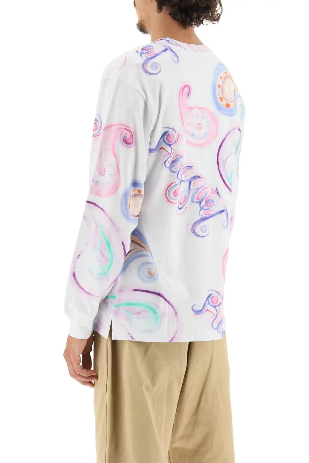 Rassvet Men LS Paisley T-Shirt Knit - White