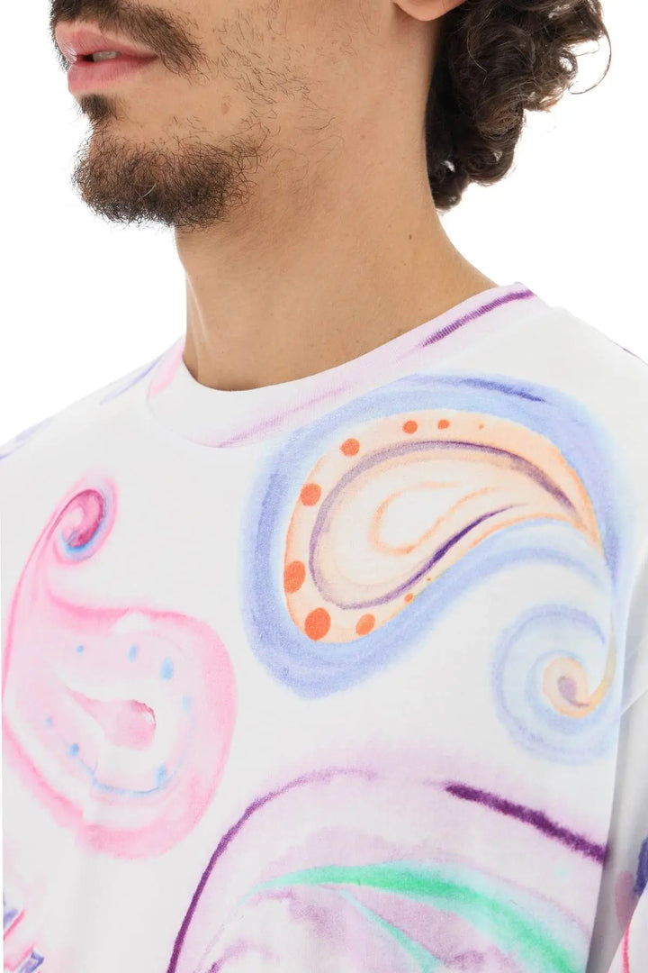 Rassvet Men LS Paisley T-Shirt Knit - White
