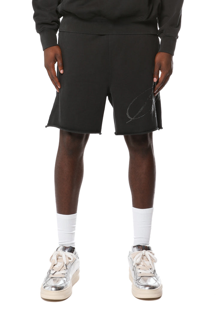 Purple Brand Midweight Fleece Po Shorts - Black