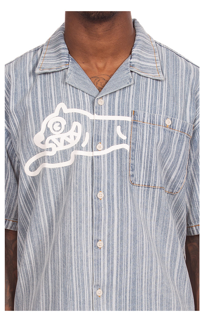 ICECREAM float ss woven - blue stripe