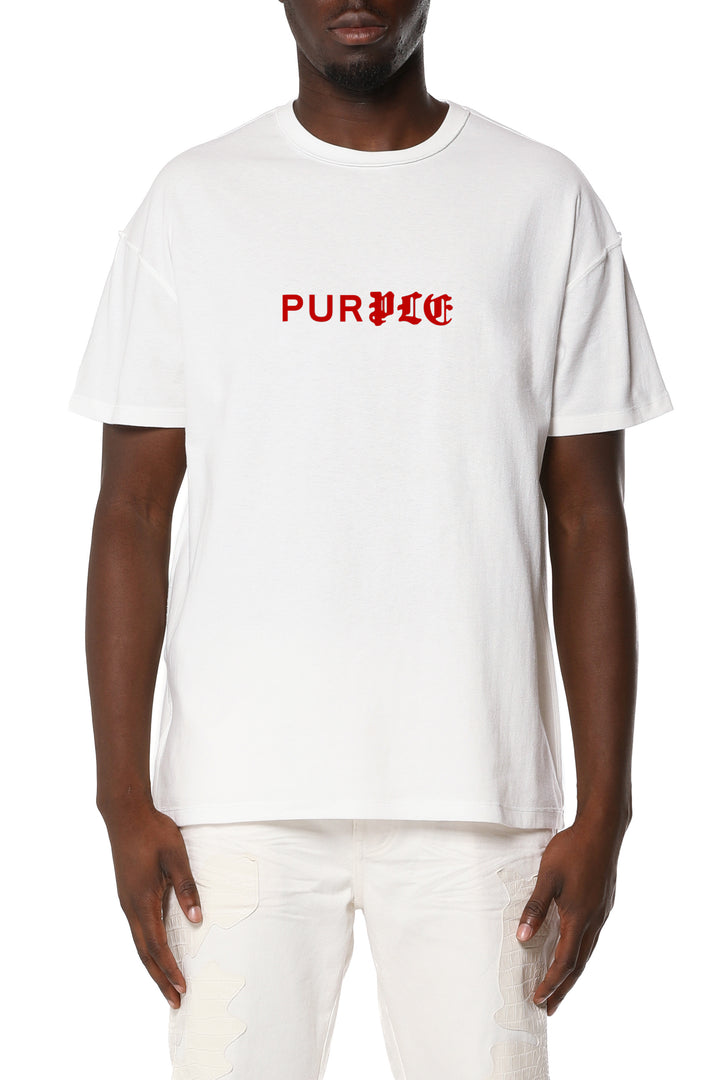Purple Textured Inside Out Tee P101-TJWC826