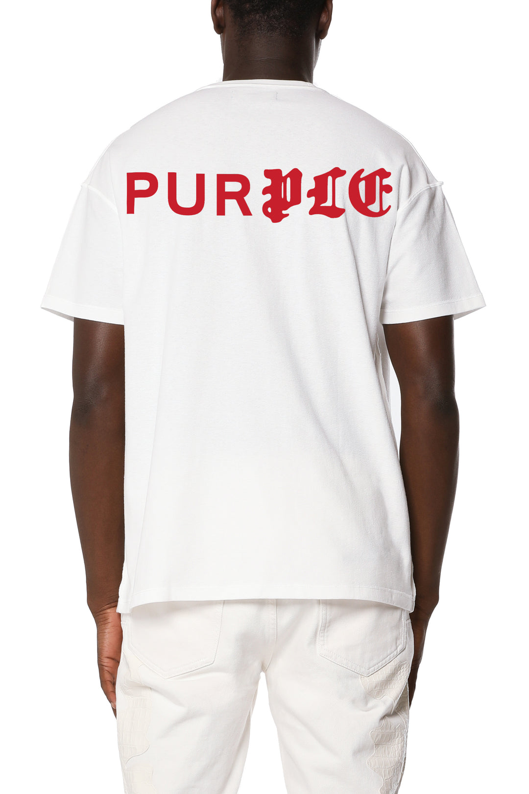 Purple Textured Inside Out Tee P101-TJWC826