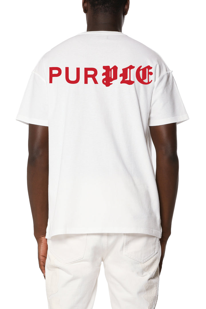 Purple Textured Inside Out Tee P101-TJWC826