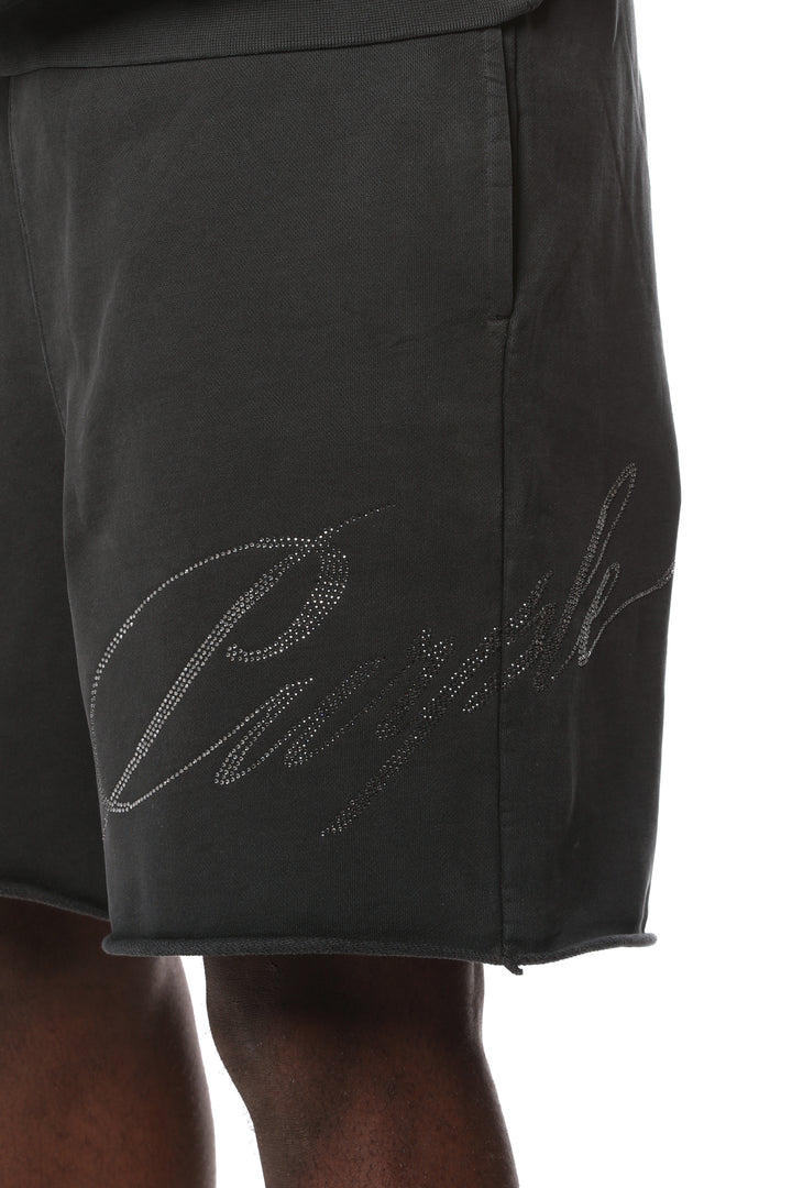 Purple Brand Midweight Fleece Po Shorts - Black