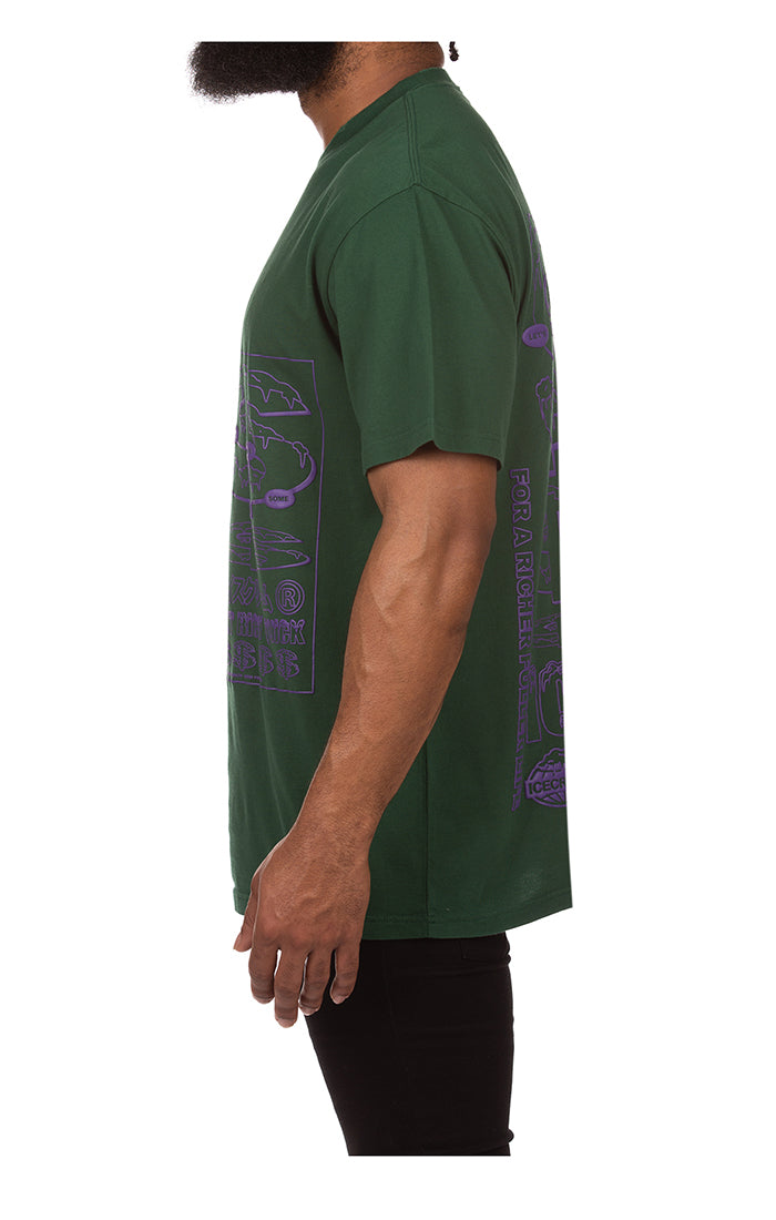 ICECREAM not for sale ss knit (oversized fit) - dark green