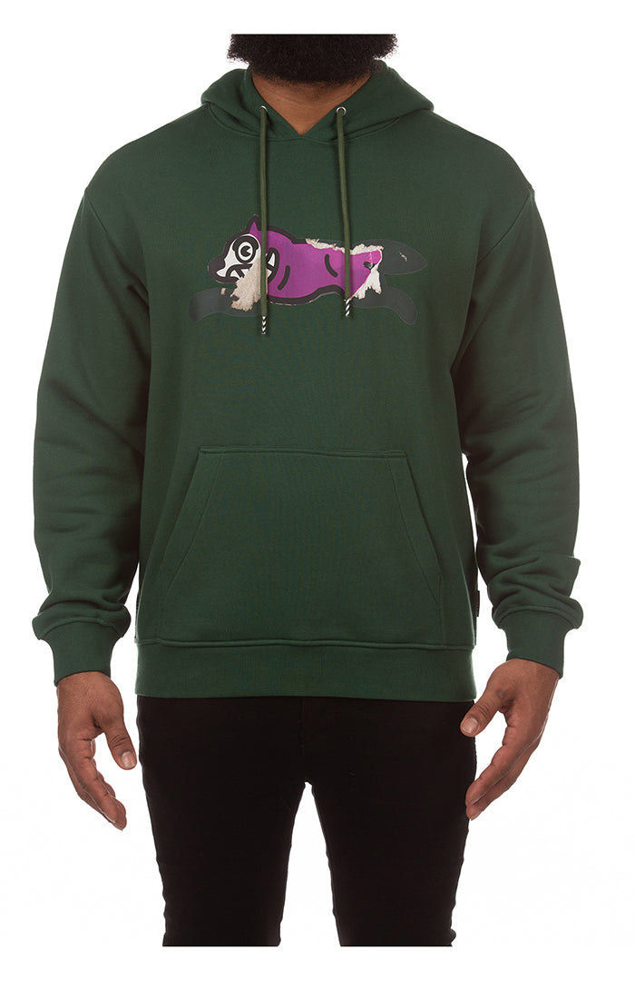 ICECREAM sticker hoodie - dark green