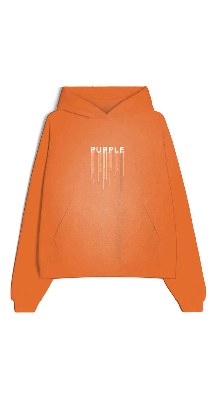 Purple Brand P401 Orange HOTD125 HWT Fleece PO Hoody - Orange