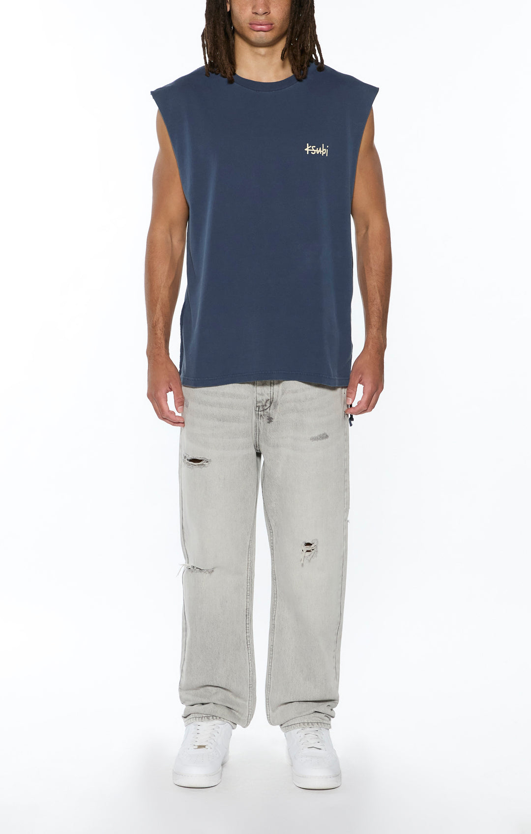 KSUBI all day biggie cut off tee - navy