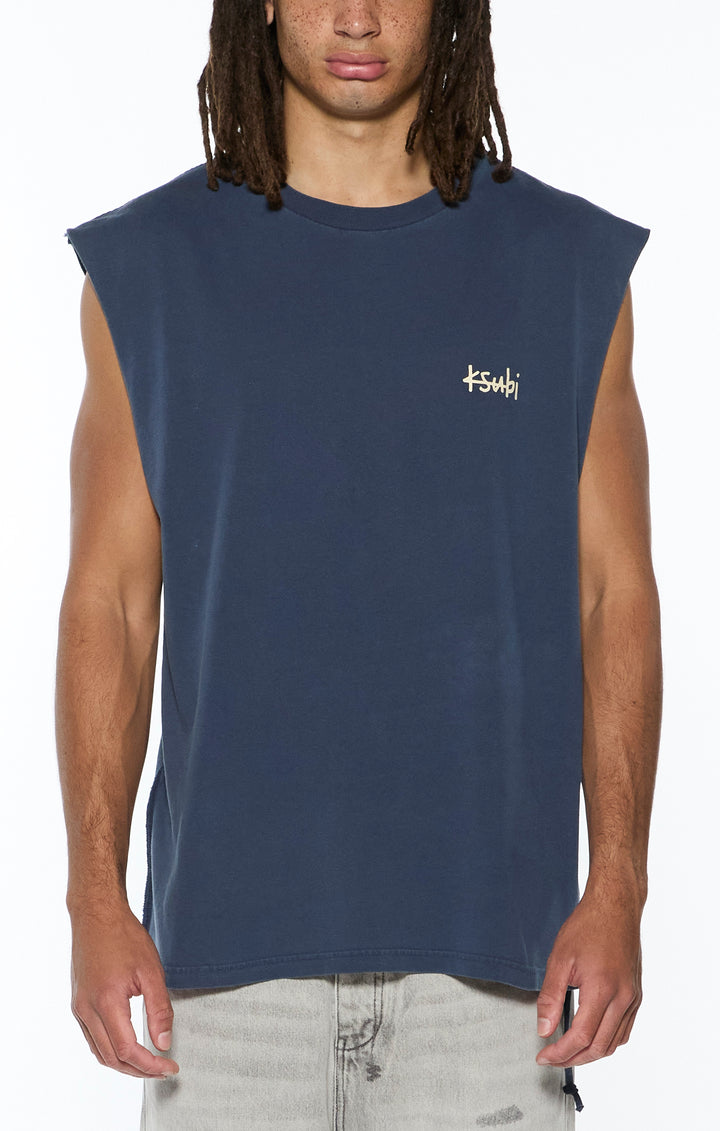 KSUBI all day biggie cut off tee - navy