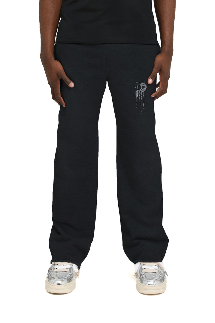 Purple Brand M4159 Black MBHC126 Fleece Pant Cutt Off - Black