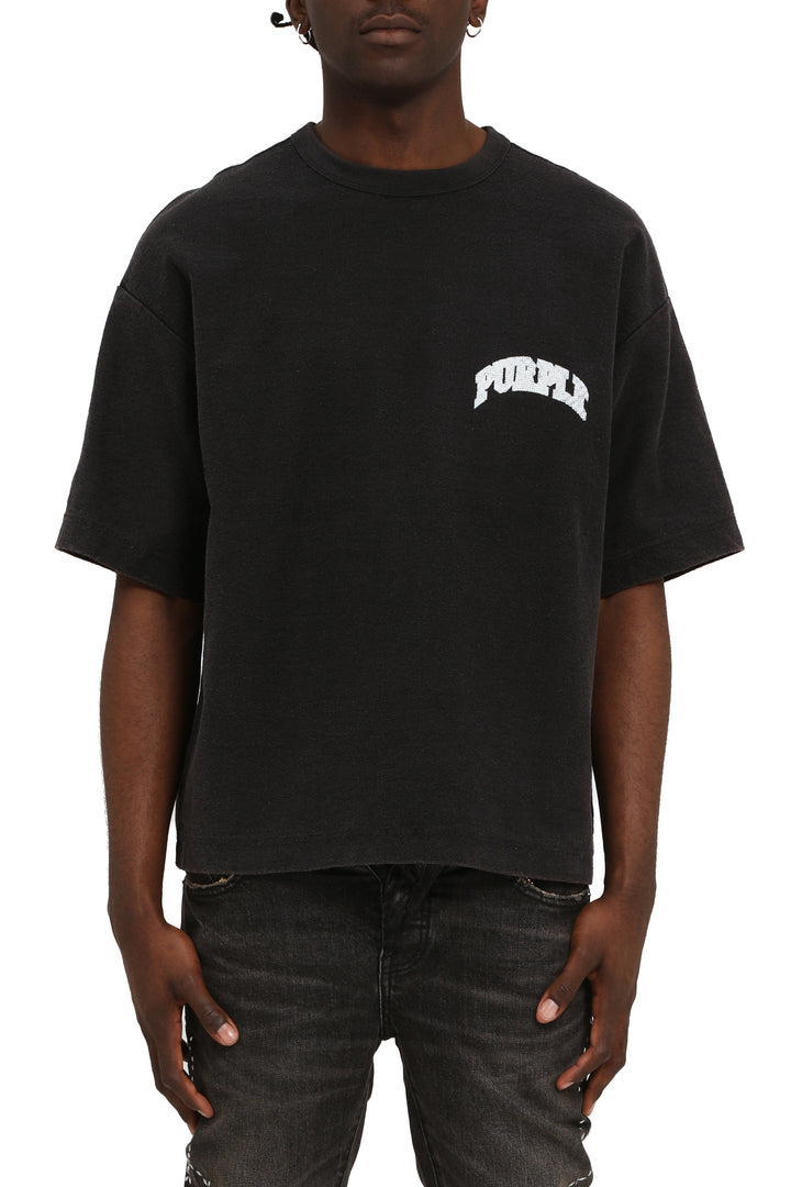 Purple Brand M1057 Black HTBS126 HWT Textured Jersey SS - Black