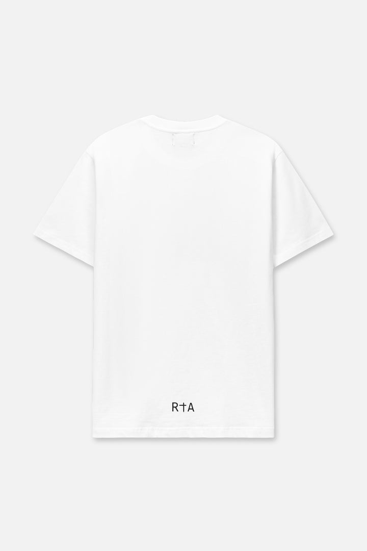 RTA Liam Short Sleeve Tee - White Topographic Logo