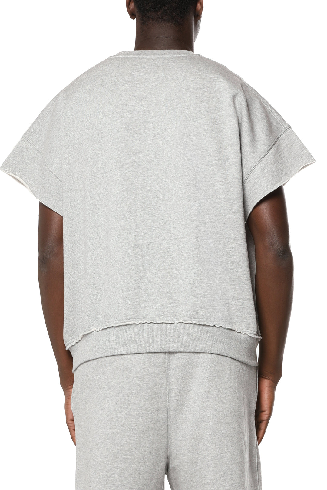 Purple Brand Slub Cut Off Muscle Fleece - Grey