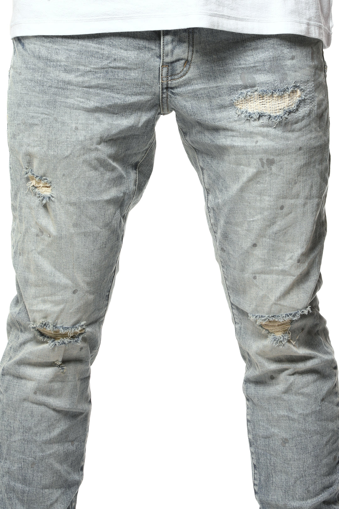Purple Brand P001-CRLR525 Worn Indigo Reflective Paint