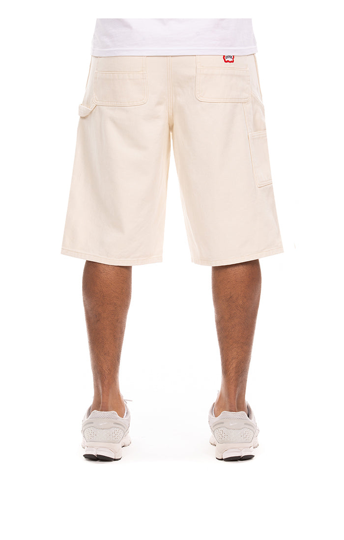 ICECREAM choco twill short - antique white
