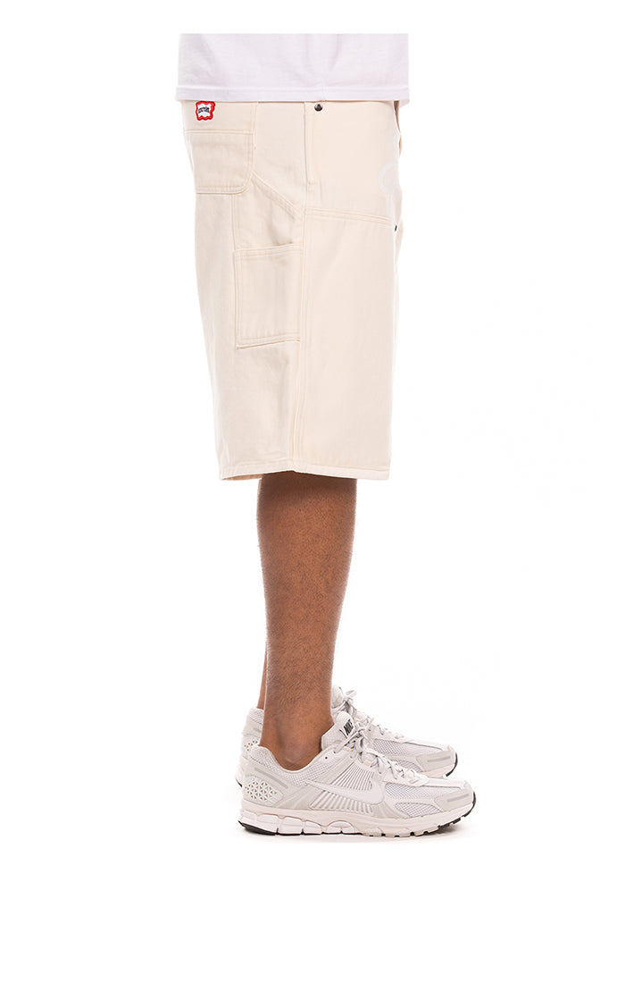 ICECREAM choco twill short - antique white