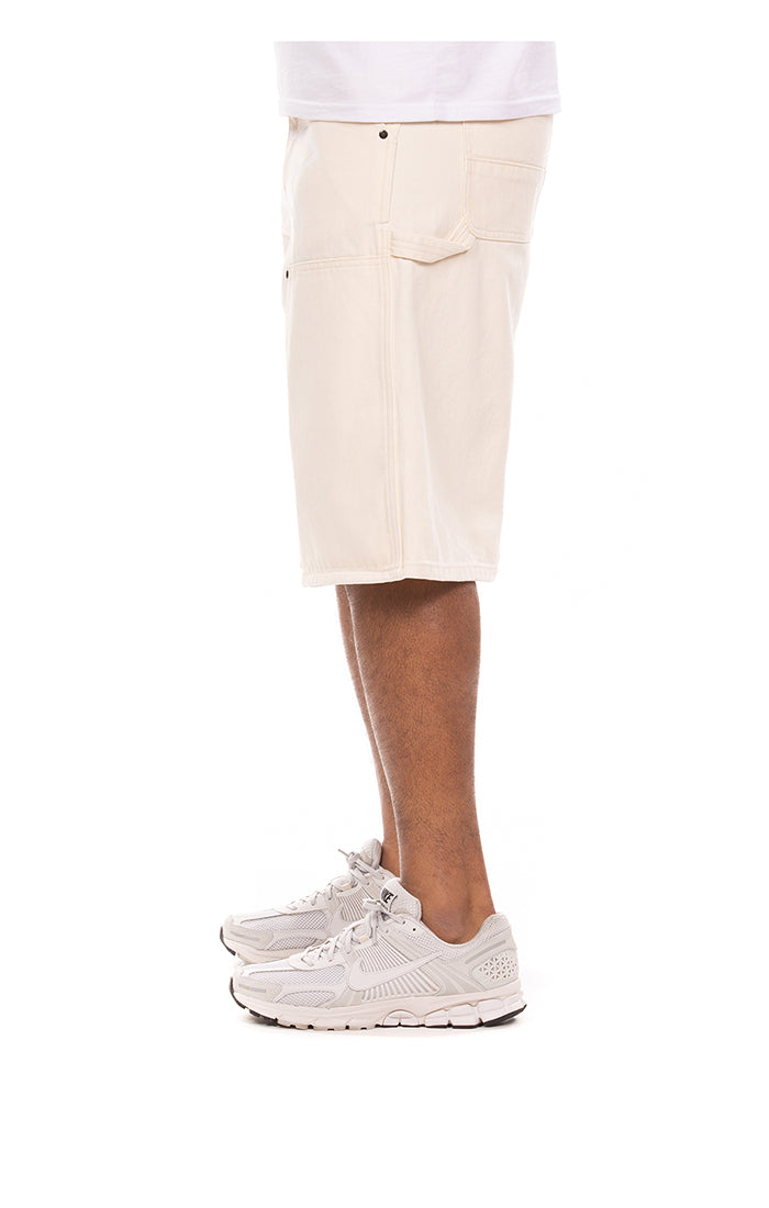 ICECREAM choco twill short - antique white