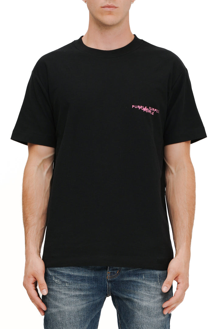 Purple Brand P104 Black JBSW225 Textured Jersey SS Tee - Black