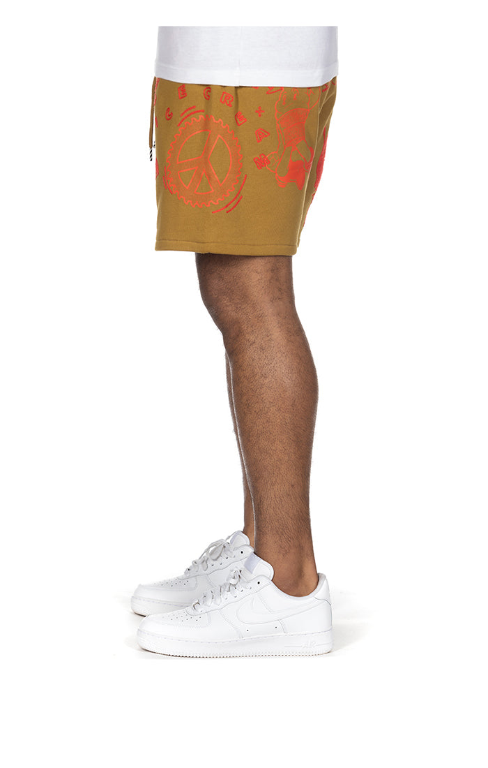 ICECREAM scoop sweatshorts - dried tobacco