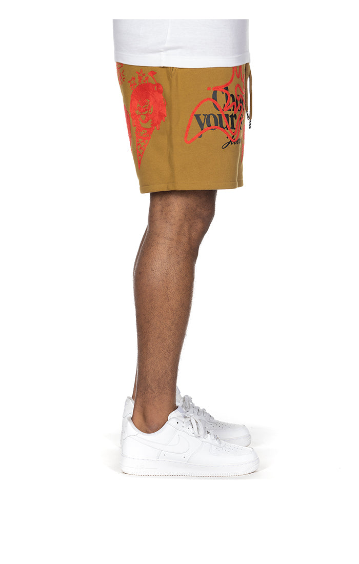 ICECREAM scoop sweatshorts - dried tobacco