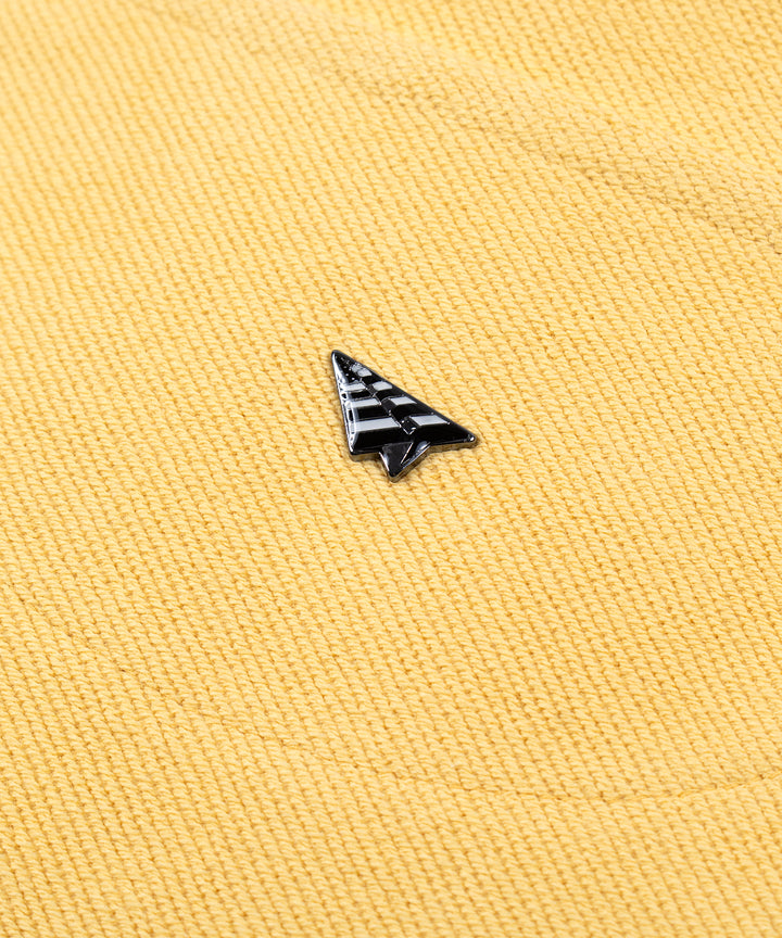 Paper Planes Reverse Terry Half Zip - Yellow