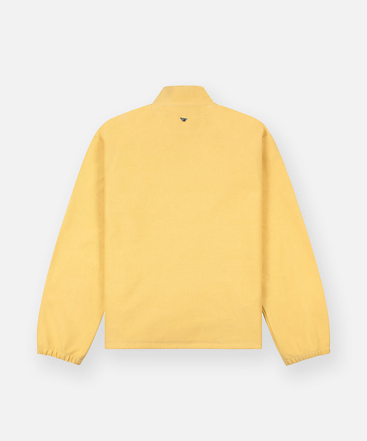 Paper Planes Reverse Terry Half Zip - Yellow