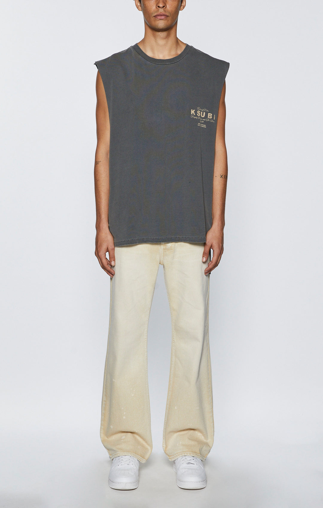KSUBI lock cut off tee - charcoal