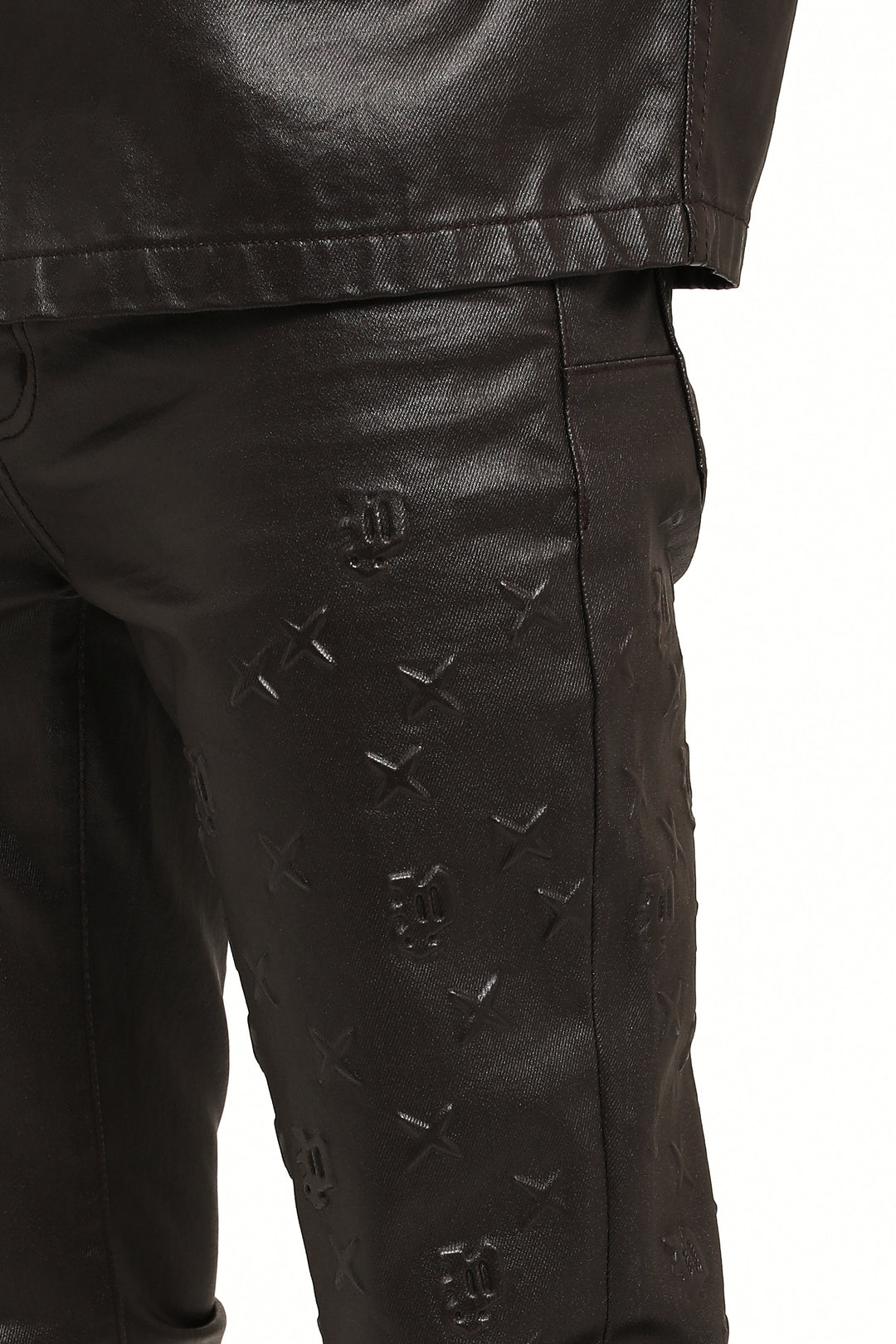 Purple Brand P001 Brown SMBM425 Skinny Mono Embossed Film - Brown