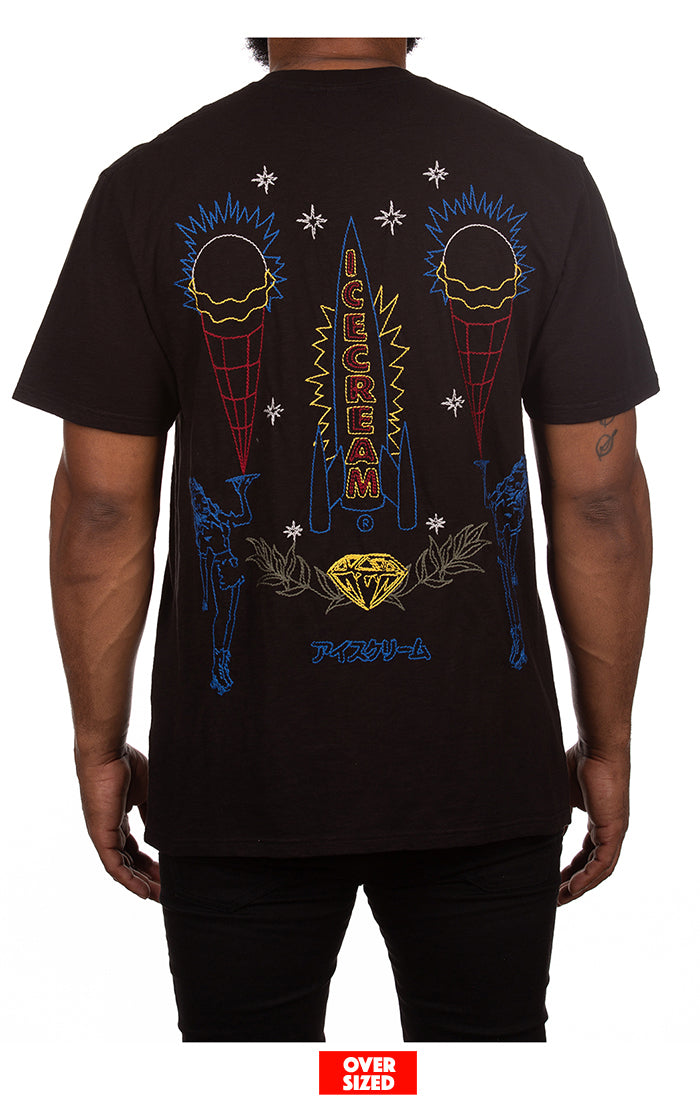 ICECREAM chains s/s tee (oversized) - black