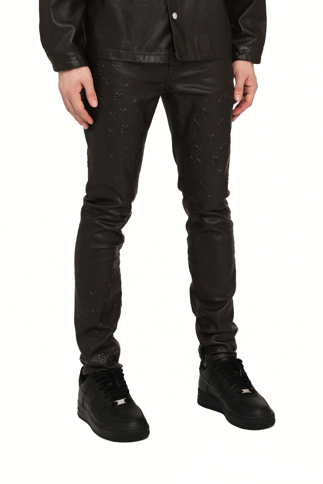 Purple Brand P001 Brown SMBM425 Skinny Mono Embossed Film - Brown