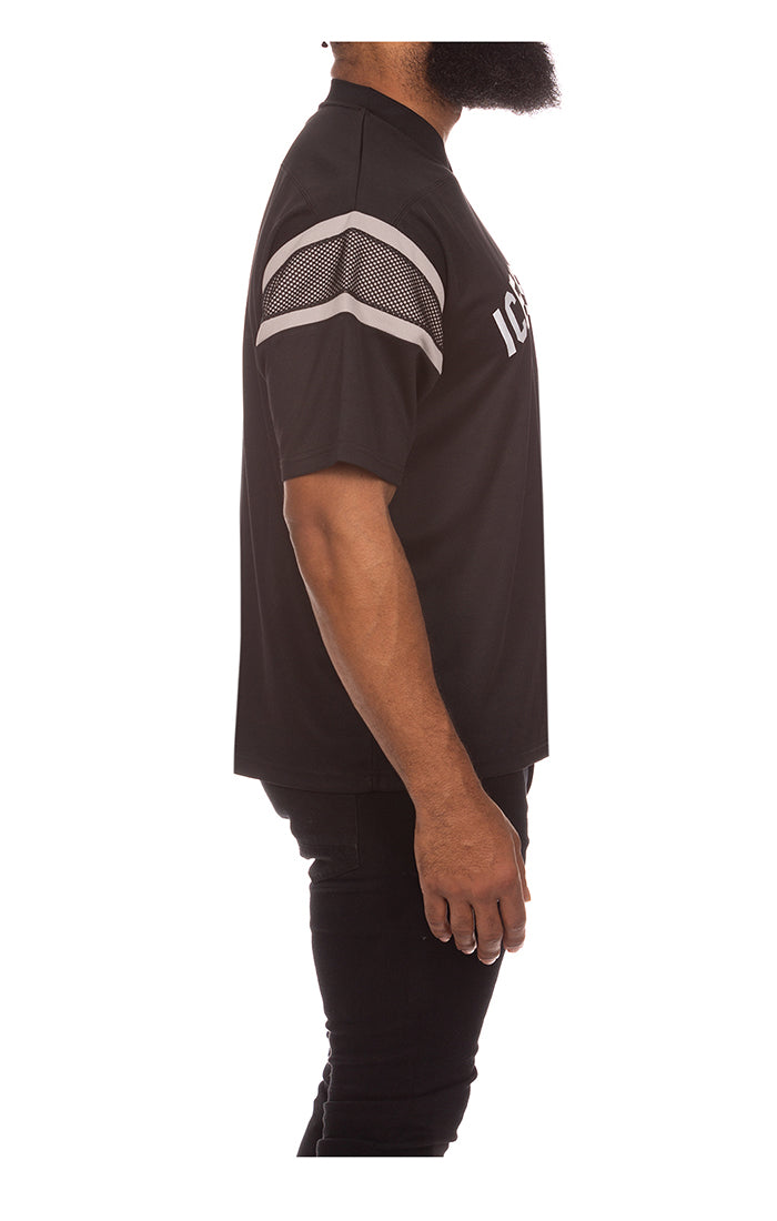 ICECREAM pass ss knit (crop fit) - black