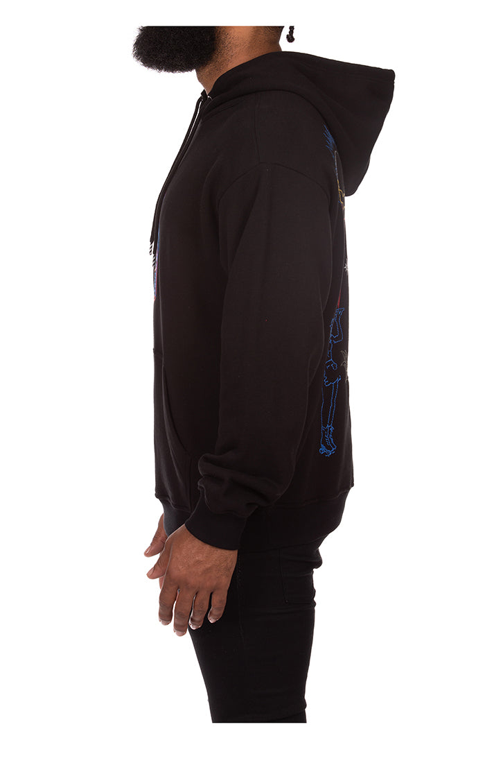 ICECREAM dollar caps l/s hoodie - black