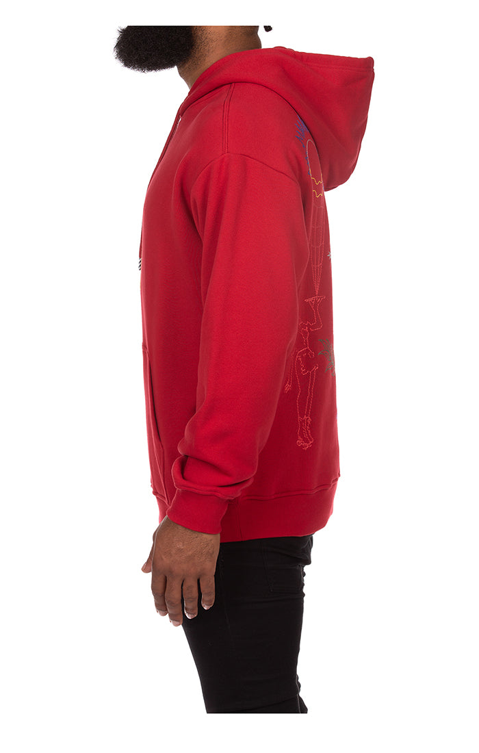 ICECREAM dollar caps l/s hoodie - chili pepper