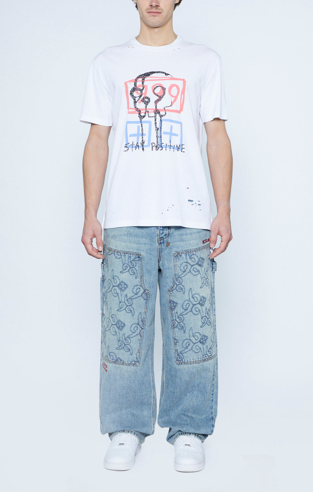 KSUBI juice wrld kash ss tee - vintage white