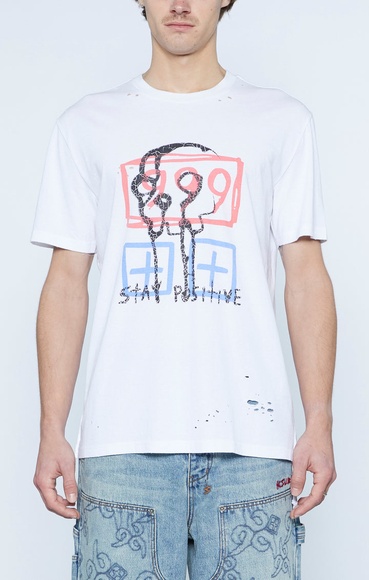 KSUBI juice wrld kash ss tee - vintage white