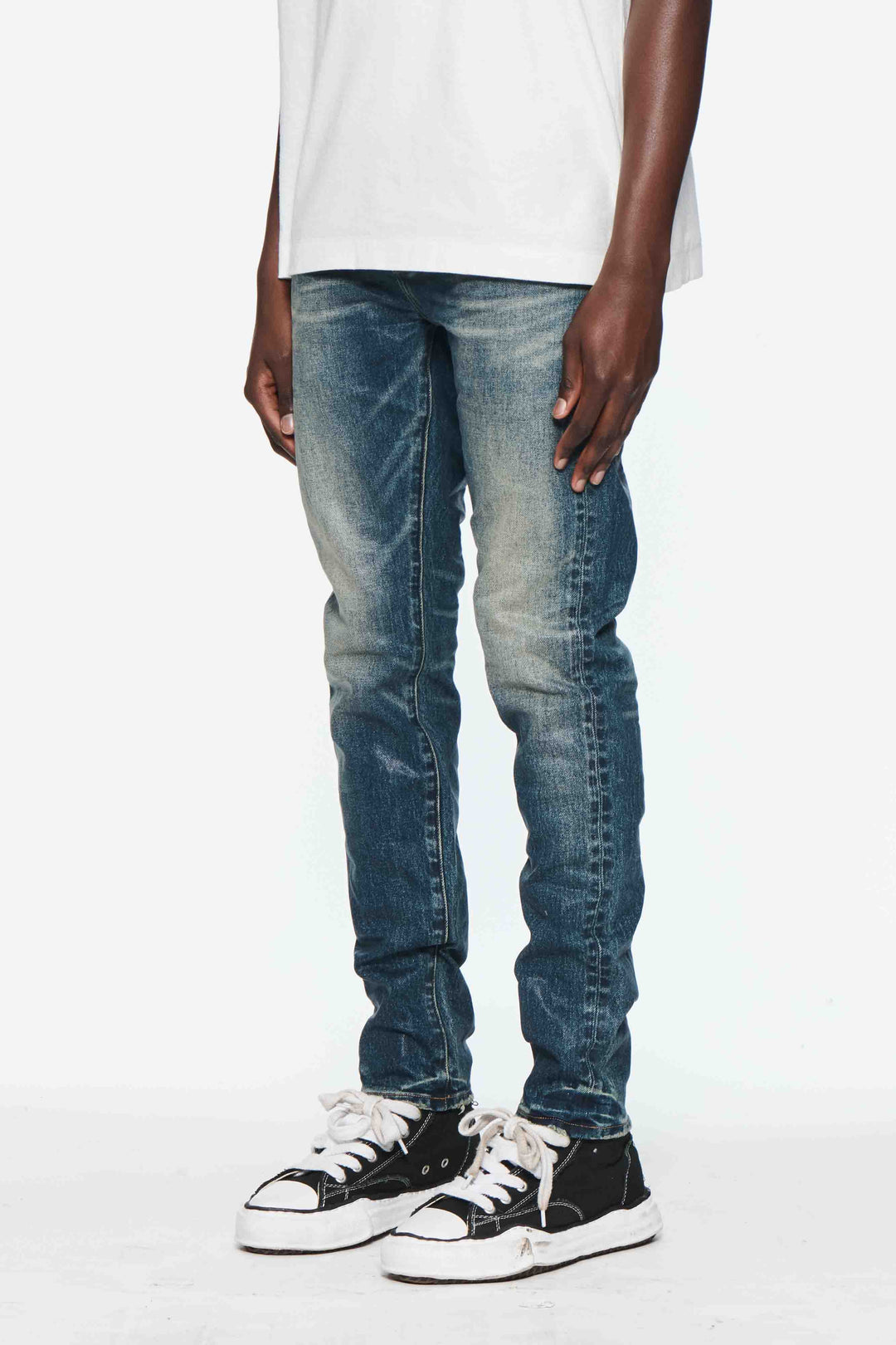 Purple Brand P001 Dark Indigo SDTE424 Skinny Coated Dark Tempest - Dark Indigo