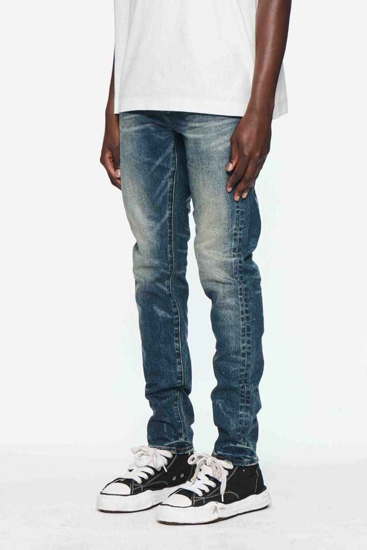 Purple Brand P001 Dark Indigo SDTE424 Skinny Coated Dark Tempest - Dark Indigo